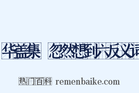 华盖集·忽然想到六反义词是什么意思的图片